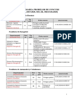 Tabel Programare Probe Concurs