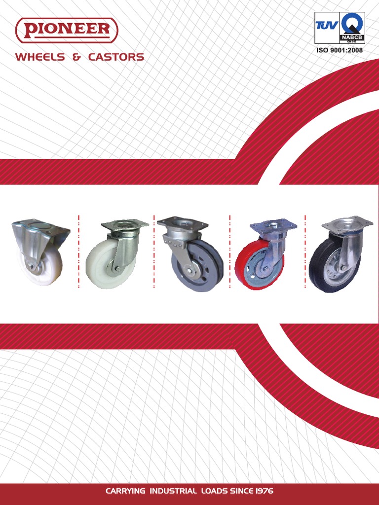 Industrial Wheels & Castors Guide | PDF | Tire | Bearing (Mechanical)