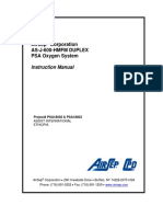 Airsep Corporation As-J-600-Hmfm Duplex Psa Oxygen System: Instruction Manual