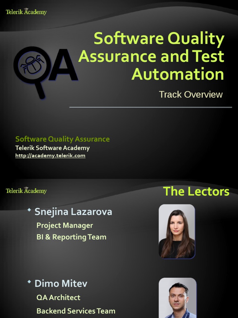 Software Quality Assurance Course Overview | PDF | Extensible ...