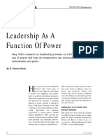 Leadership As A Function of Power