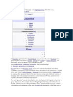 Linguistics: English Grammar Grammar (Disambiguation)