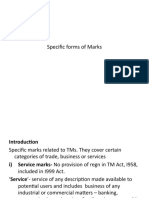 Specific Forms of Marks