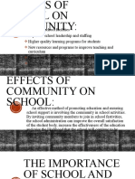 Effects of School On Community