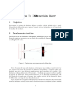 Difracción láser: anchura objetos