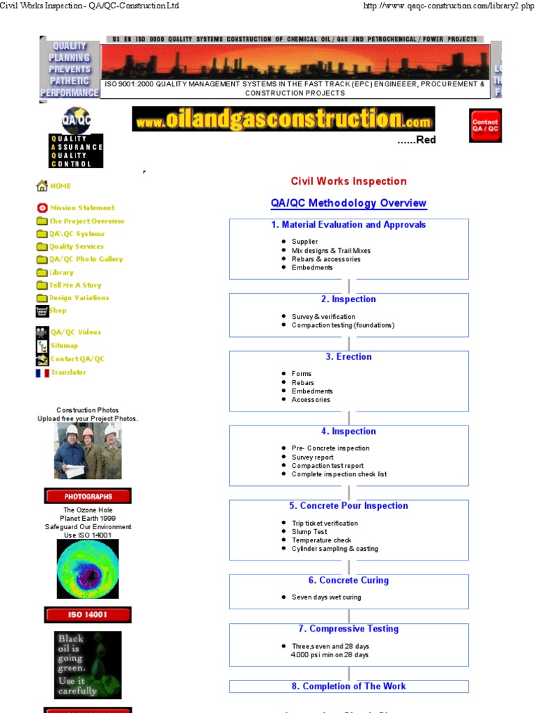 Iso 9001 2000 In Epc Projects Quality Management Pdf Concrete