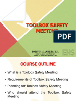 Toolbox Safety Meeting: Darwin M. Andres, R.N