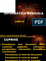 Curs 6 - Informatică Medicală Și Biostatistică