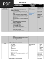 Oral Comm Weekly-Plan-1 Elements of Communication