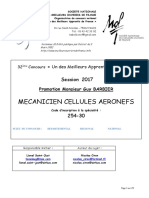 Mecanicien Cellules Aeronefs: Session 2017