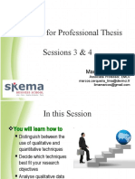 Coaching For Professional Thesis Sessions 3 & 4: Marcos Lima, PHD