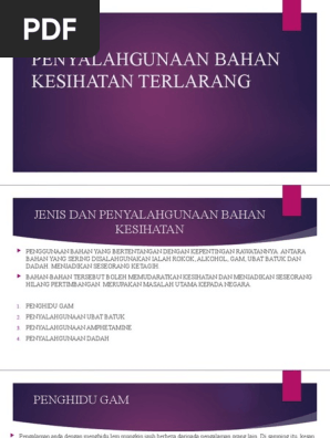 Penyalahgunaan Bahan Kesihatan Terlarang Pdf