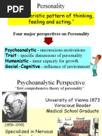 "Characteristic Pattern of Thinking, Feeling and Acting.": Personality