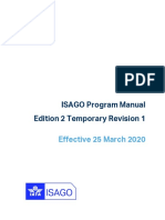 ISAGO Program Manual Edition 2 Temporary Revision 1: Effective 25 March 2020