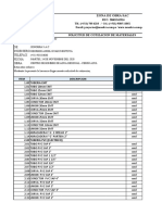 Lista de Materiales A Cotizar - Casa Del Tubo Peru