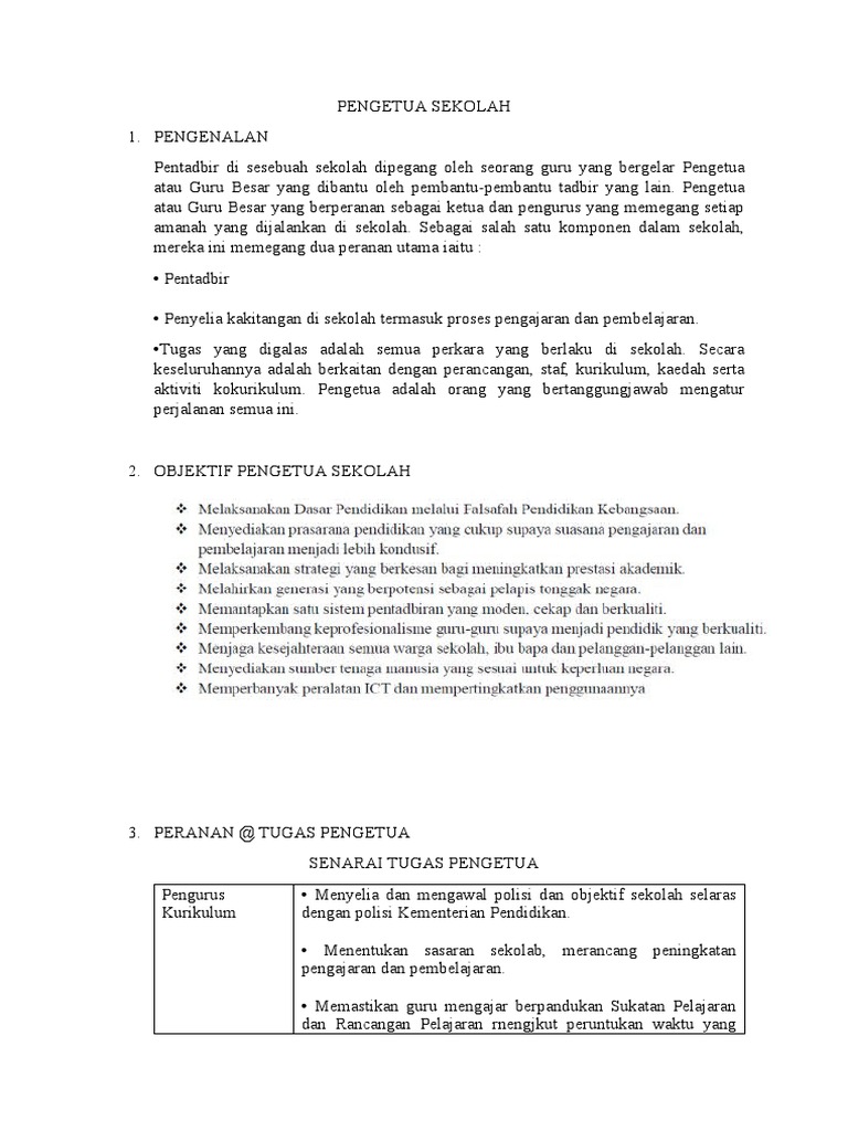 Jawatan Dan Peranan Pdf