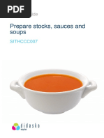 Prepare Stocks, Sauces and Soups: Learner Guide