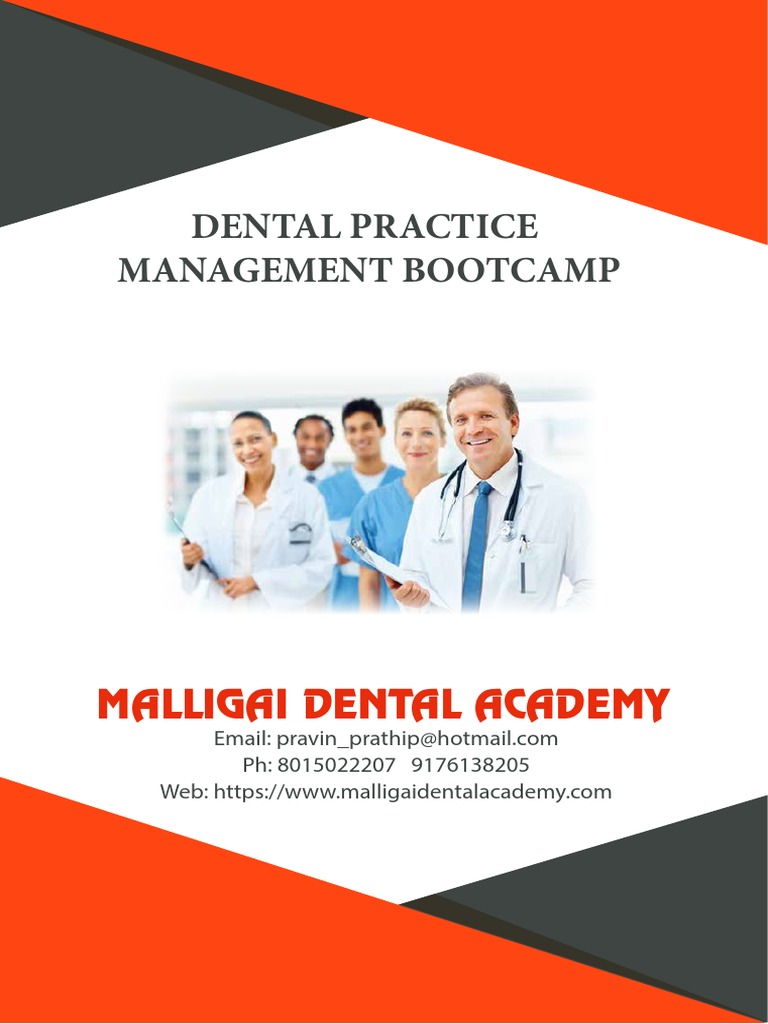 Dental Practice Management Bootcamp PDF Dental Degree Dentist