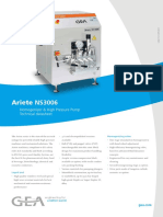 Ariete NS3006: Homogenizer & High Pressure Pump Technical Datasheet