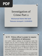 Investigation of Crime Part 2: Muhamad Helmi MD Said Tatacara Jenayah 1 UUK4033