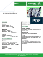 Product Data Sheet: A108 12V - 50/55 Amps Alternator Internal Fan