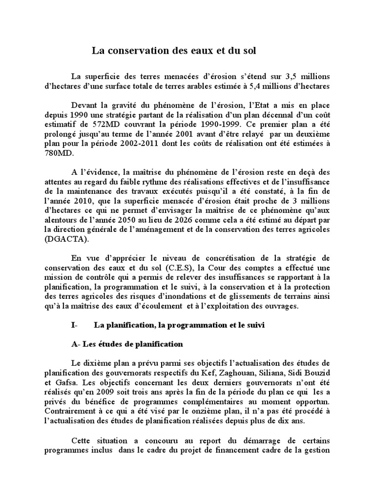 Conservation des eaux et sols en péril | PDF | Barrage | Agriculture