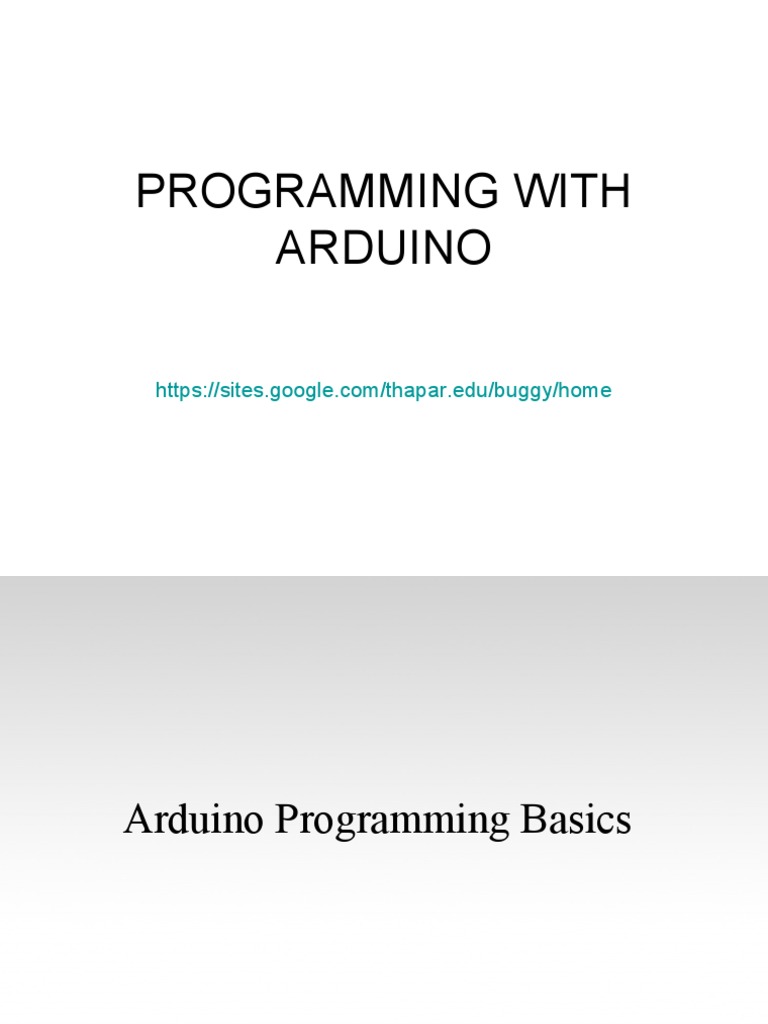 Arduino Programming Basics Guide | PDF | Electric Motor | Infrared