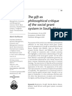 The Gift As Philosophical Critique of The Social Grant System