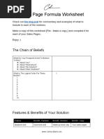 Sales Page Formula Worksheet