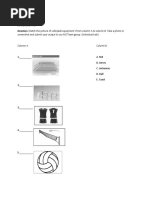 Pre-Test For Volleyball