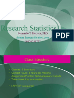 Research Statistics: Fernando T. Herrera, PHD 09176753777