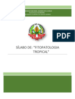 Sílabo De: "Fitopatologia Tropical": Universidad Nacional Agraria de La Selva