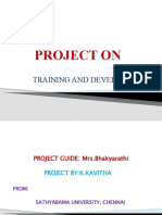 Project On: Training and Development