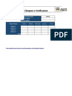 Plantilla Xls Hoja de Verificación