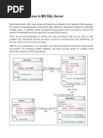 Stored Procedures in MS SQL Server