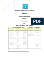 Podar International School, Nanded: Annual Pedagogical Plan (2020-21)