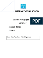 Podar International School: Annual Pedagogical Plan (2020-21) Subject: Dance Class: V