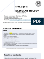 Insect Molecular Biology: Winter 2020-21 Course Coordinator: Dr. Zain Ul Abdin Contact