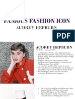 Famous Fashion Icon Audrey Hepburn's Iconic Style