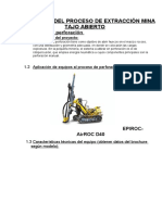 Descripción Del Proceso de Extracción Mina Tajo Abierto