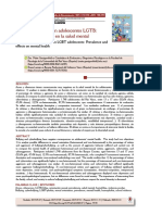 Acoso y Ciberacoso en Adolescentes LGTB: Prevalencia y Efectos en La Salud Mental