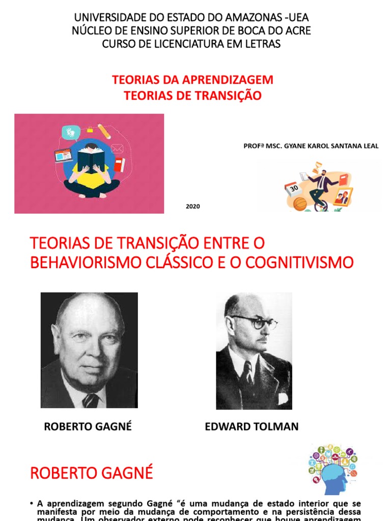 06 Teoria Da Aprendizagem GAGNE E TOLMAN | PDF | Behaviorismo | Aprendizado