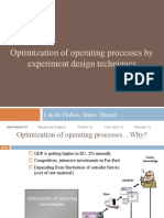 Optimization of Operating Processes by Experiment Design Techniques