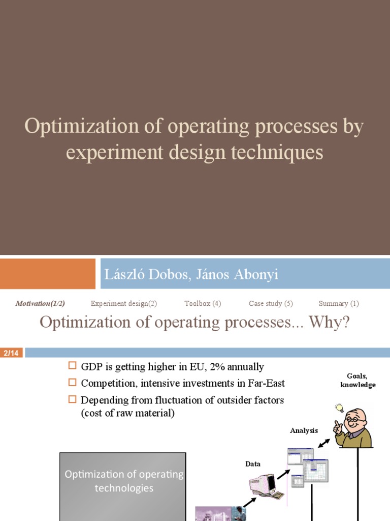 Process Optimization via Experiment Design | PDF | Mathematical ...