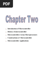 Introduction of Microcontroller History of Microcontroller Microcontrollers Versus Microprocessors Constructions of Microcontroller Microcontroller Applications