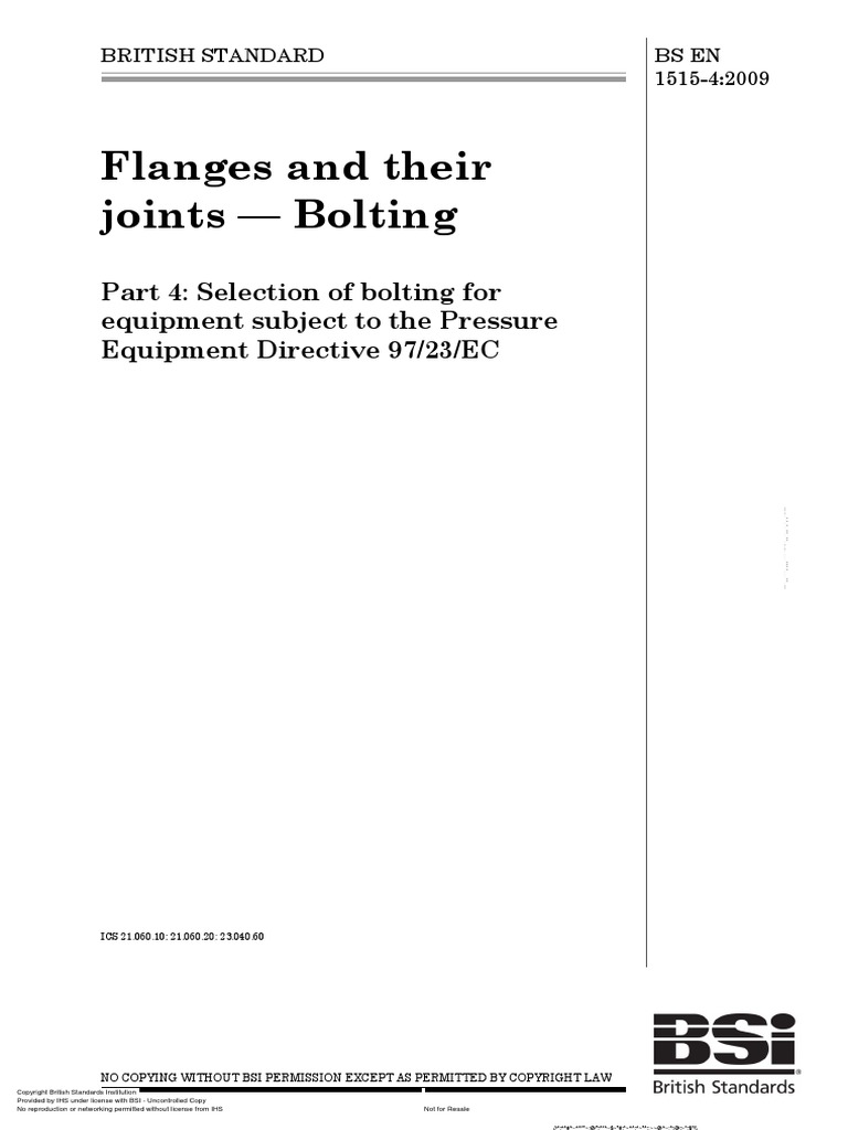 BS en 1515-4 2009 | PDF | Screw | Building Engineering