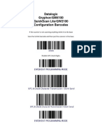 Datalogic Gryphon/Gm4100 Quickscan Lite/Qw2100 Configuration Barcodes
