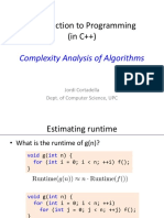 Introduction To Programming (In C++) : Complexity Analysis of Algorithms