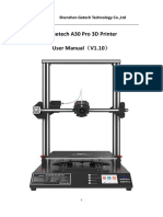 Geeetech A30 Pro 3D Printer User Manual V1.10 : Shenzhen Getech Technology Co.,Ltd