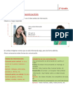 Formas de Comunicación para Segundo Grado de Primaria